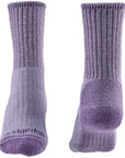 Bridgedale Women's Hike Midweight Merino Comfort Boot Socks - Violet front and back