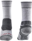 Bridgedale Women's Hike Midweight Merino Performance Boot Socks (Silver Grey) front and back