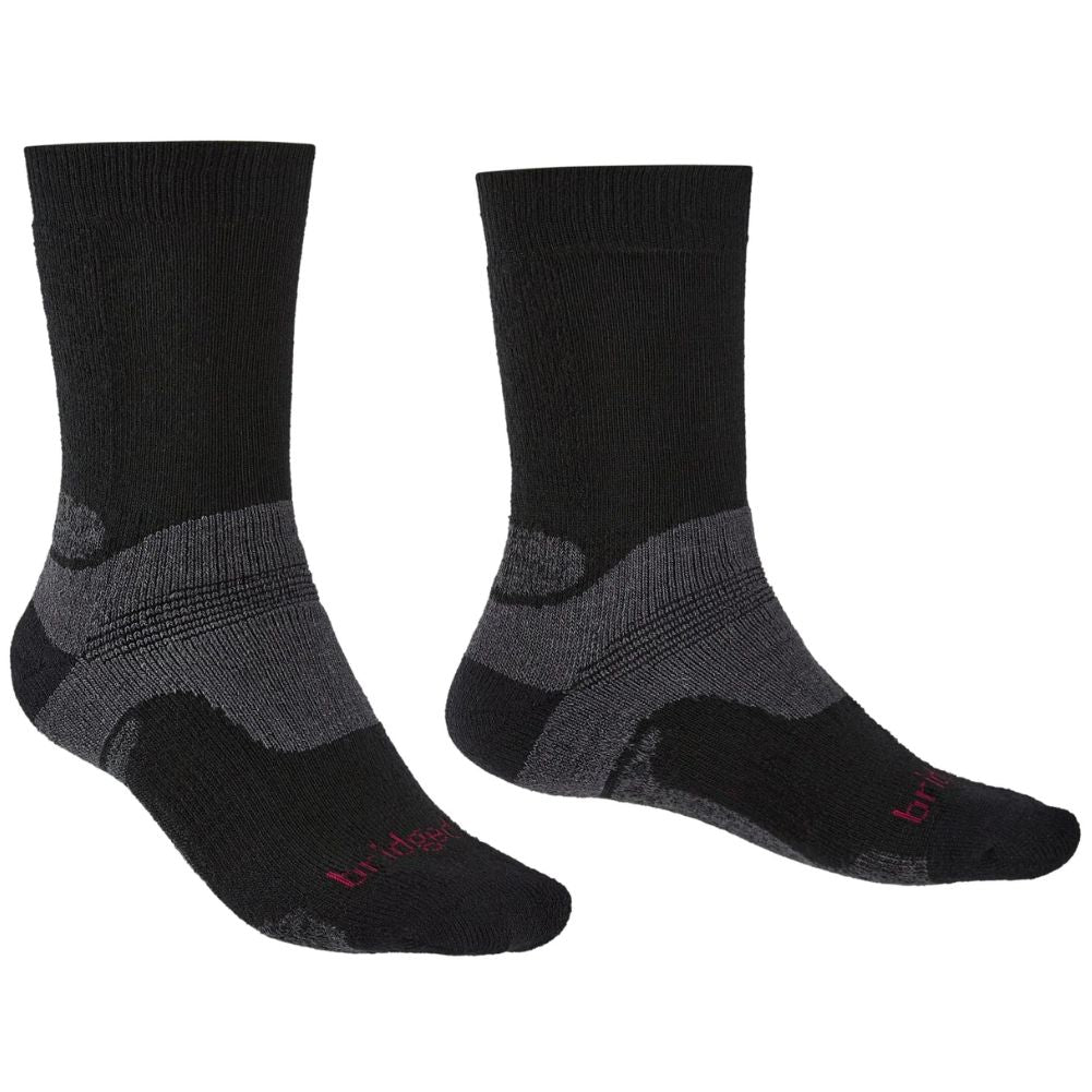 Bridgedale Men's Hike Midweight Merino Performance Boot Socks (Black)