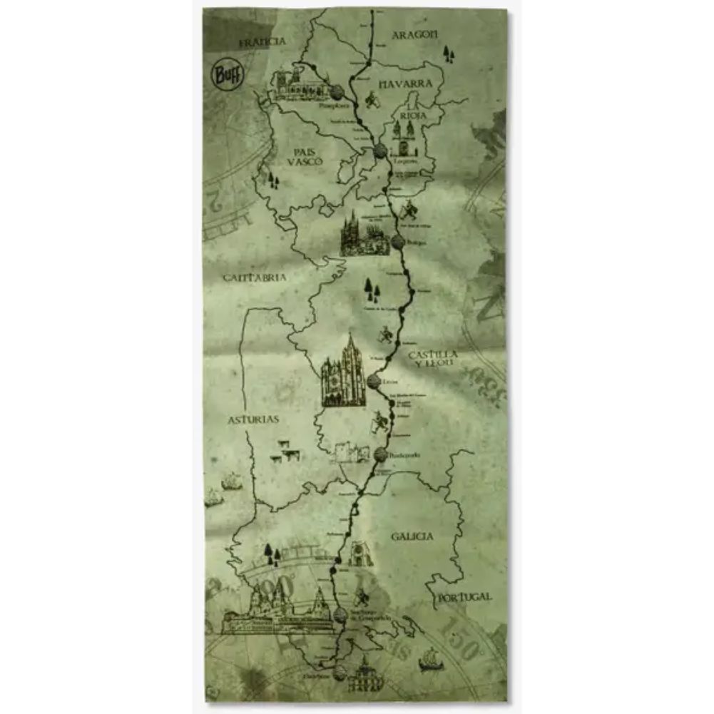 Buff Camino de Santiago CoolNet UV Neckwear (Frances Green) long