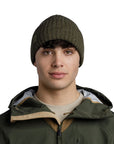 Buff Knitted Beanie (Rutger Silversage) Front