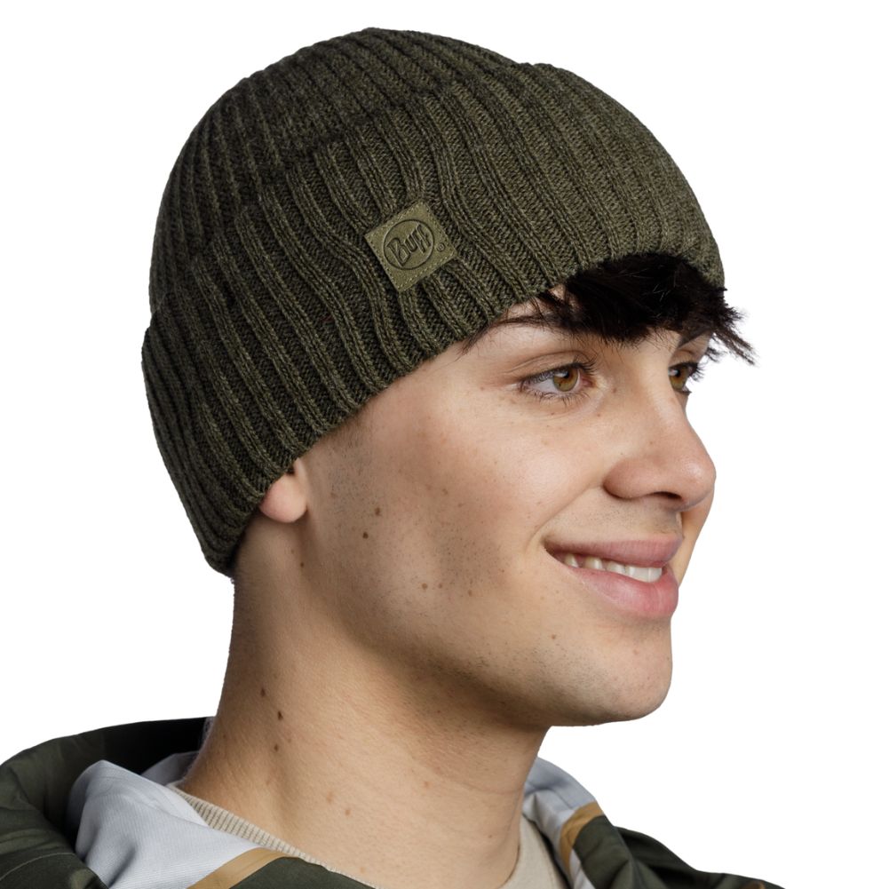 Buff Knitted Beanie (Rutger Silversage) Side