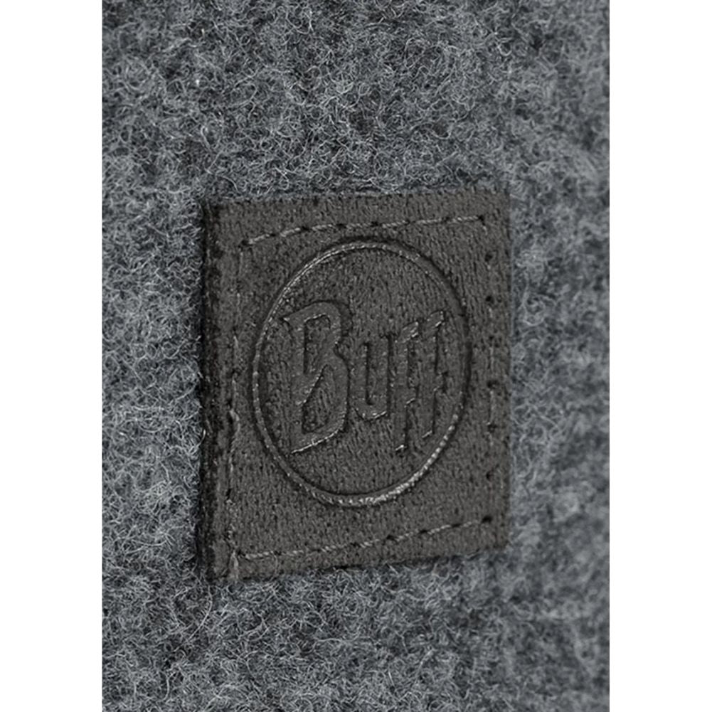 Buff Merino Fleece Neck Warmer (Solid Grey) closer