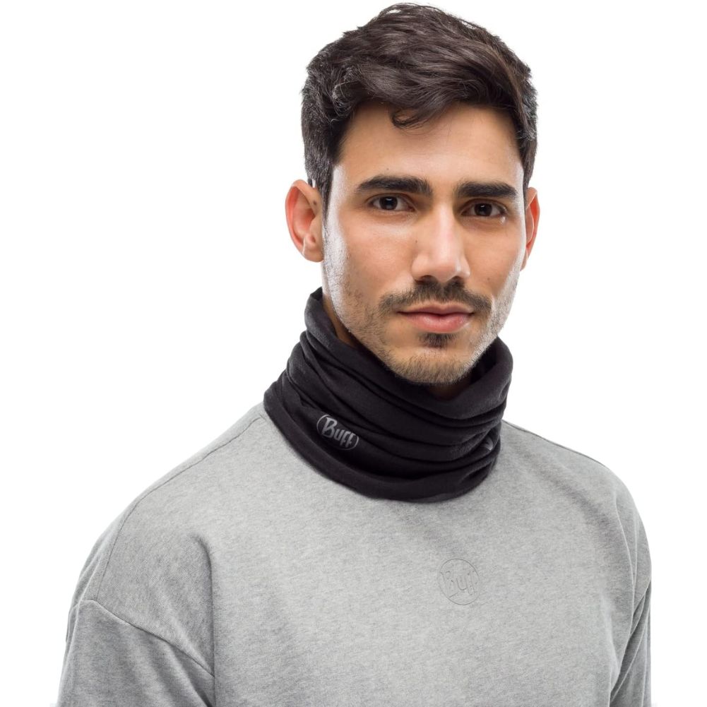 Buff ThermoNet Neckwarmer Face Cover (Solid Black) model front