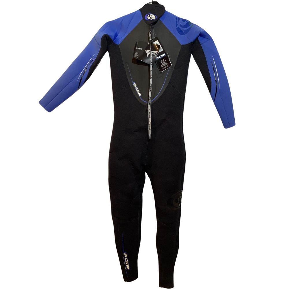 CSR Men's Extreme 53 Steamer Wetsuit (Black/Blue) back