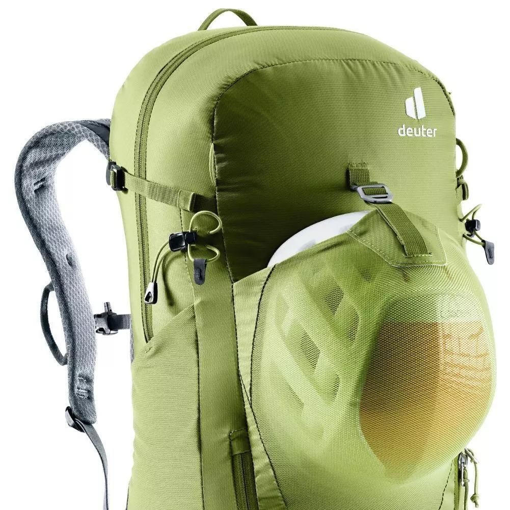 Deuter Trail Pro 33L Hiking Backpack (Meadow/Graphite) helmet