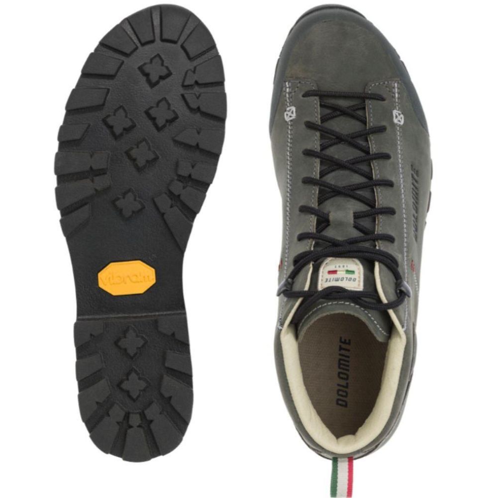 Dolomite Men's 54 Mid Fg Evo Mid Boot (Pewter Grey) top and bottom