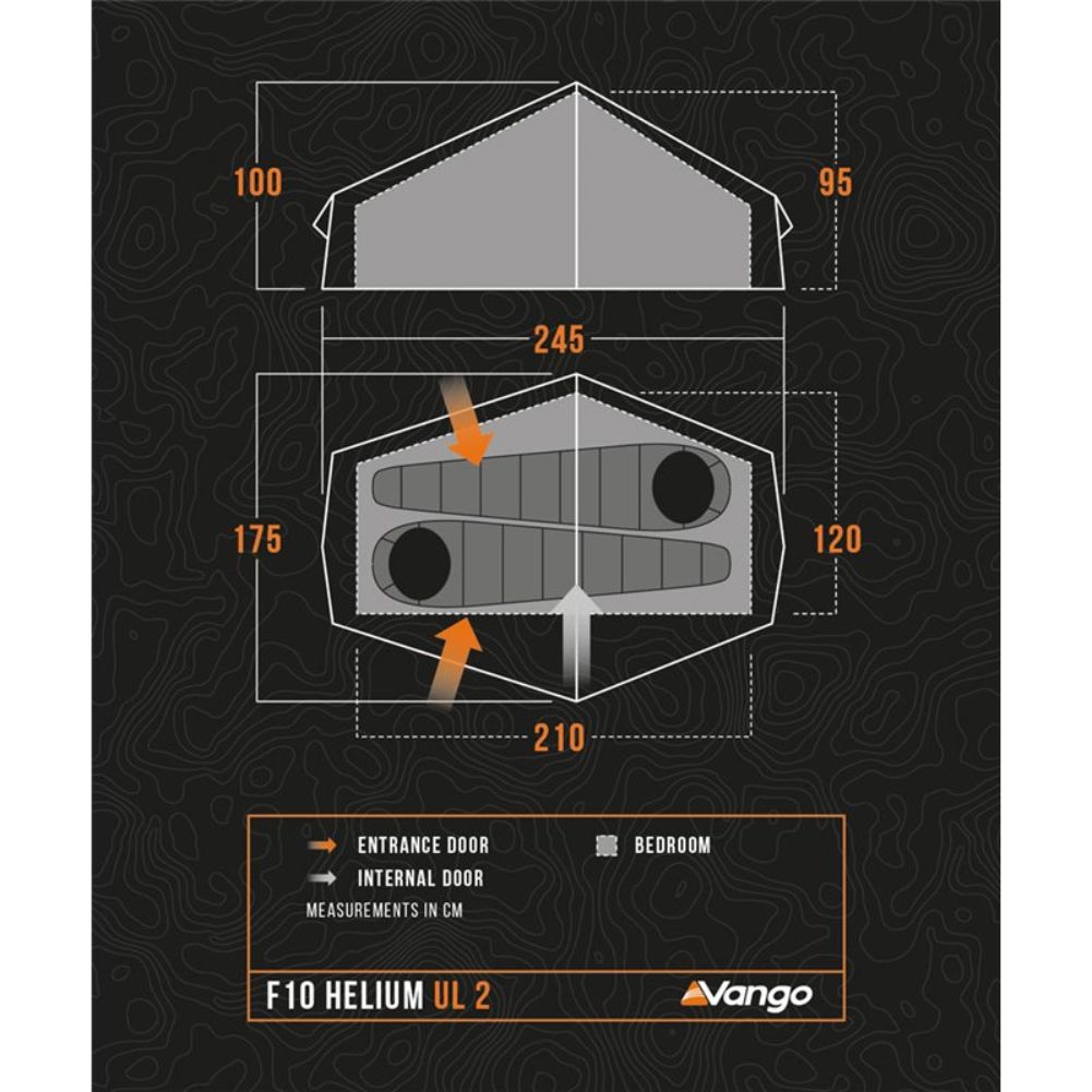 Force Ten (F10) Helium UL 2 Tent diagram