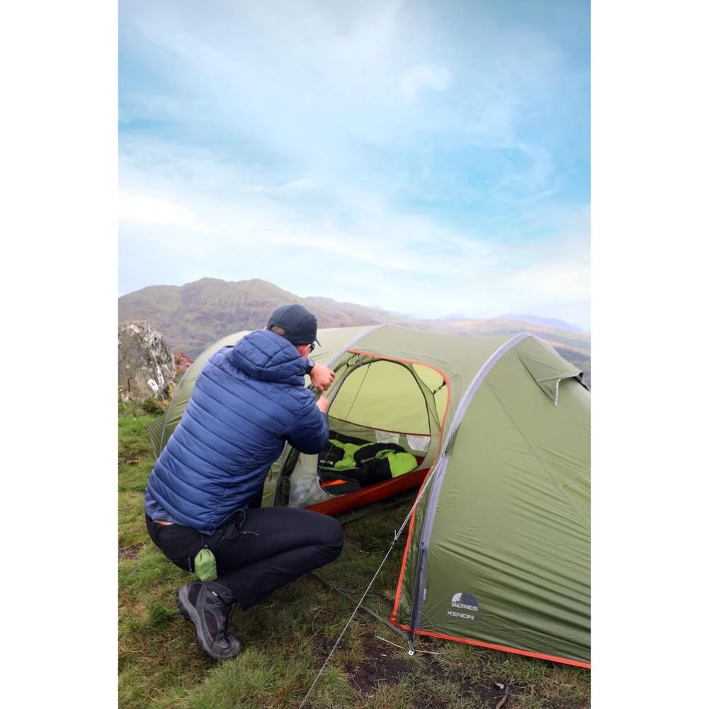 Force Ten (F10) Xenon UL 2 Plus Tent - 2 Man Lightweight Tent man setting up