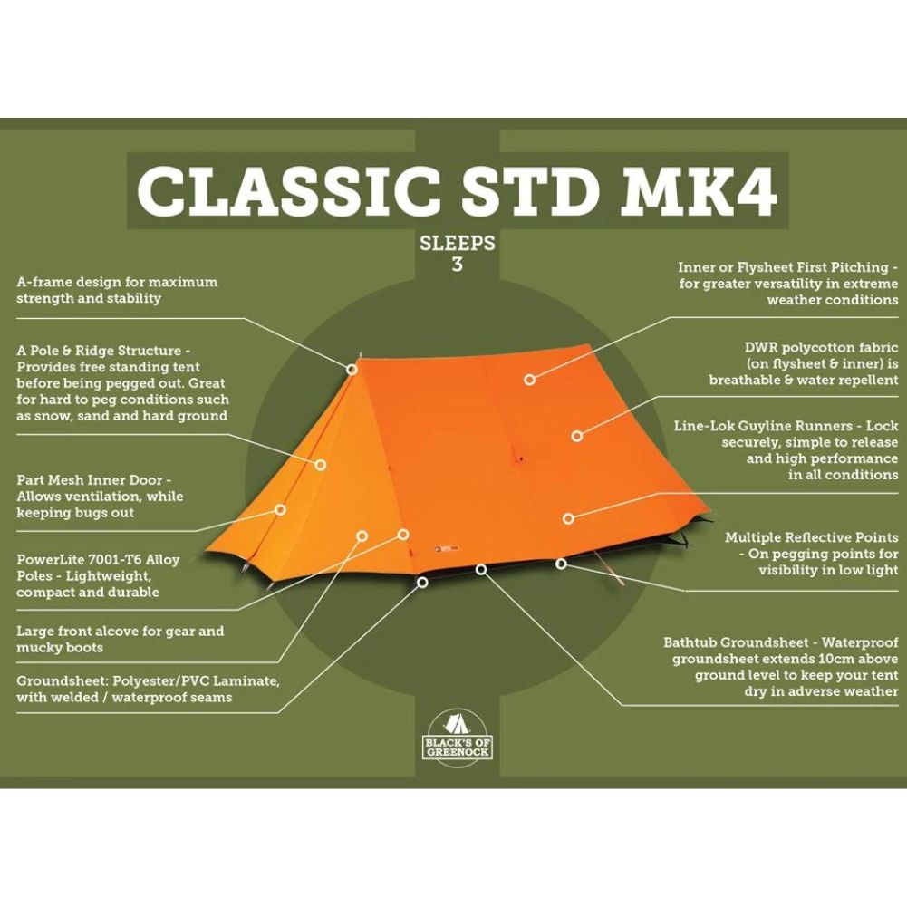 Force Ten Classic Standard Mk 4 Tent - 3 Person Tent