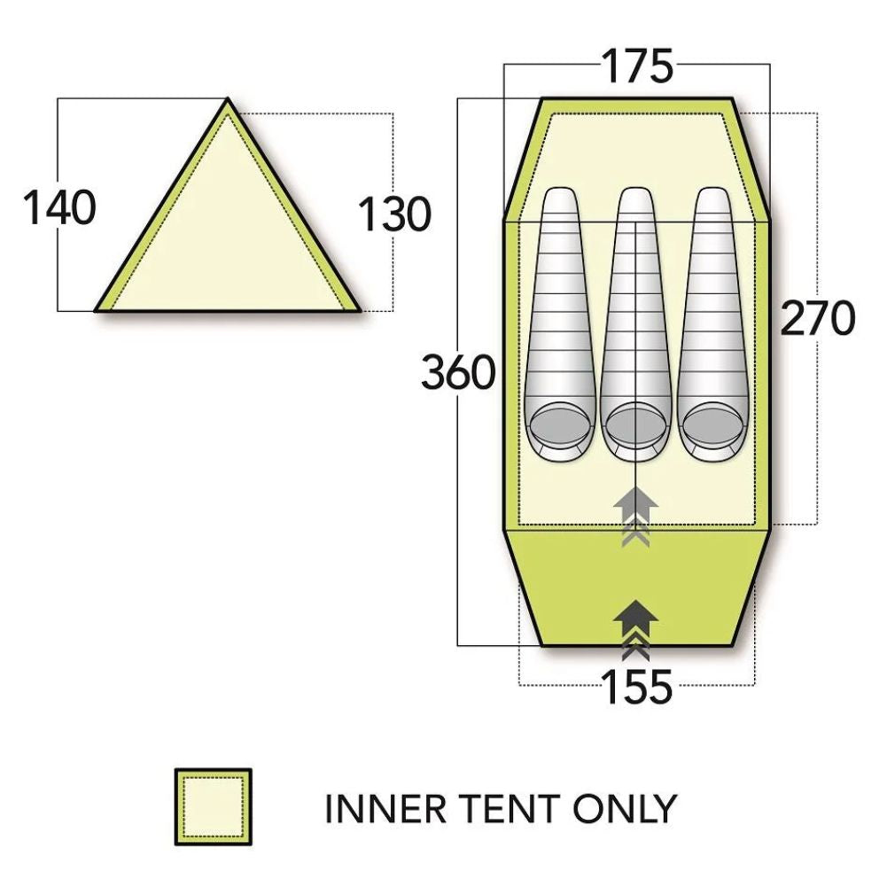 Force Ten (F10) Classic Mk 4 Tent  - Cotton Inner Only diagram