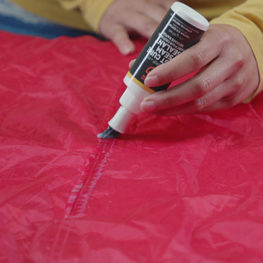 Gear Aid Seam Grip+FC Fast Cure Seam Sealant - 60ml (by McNett) applying