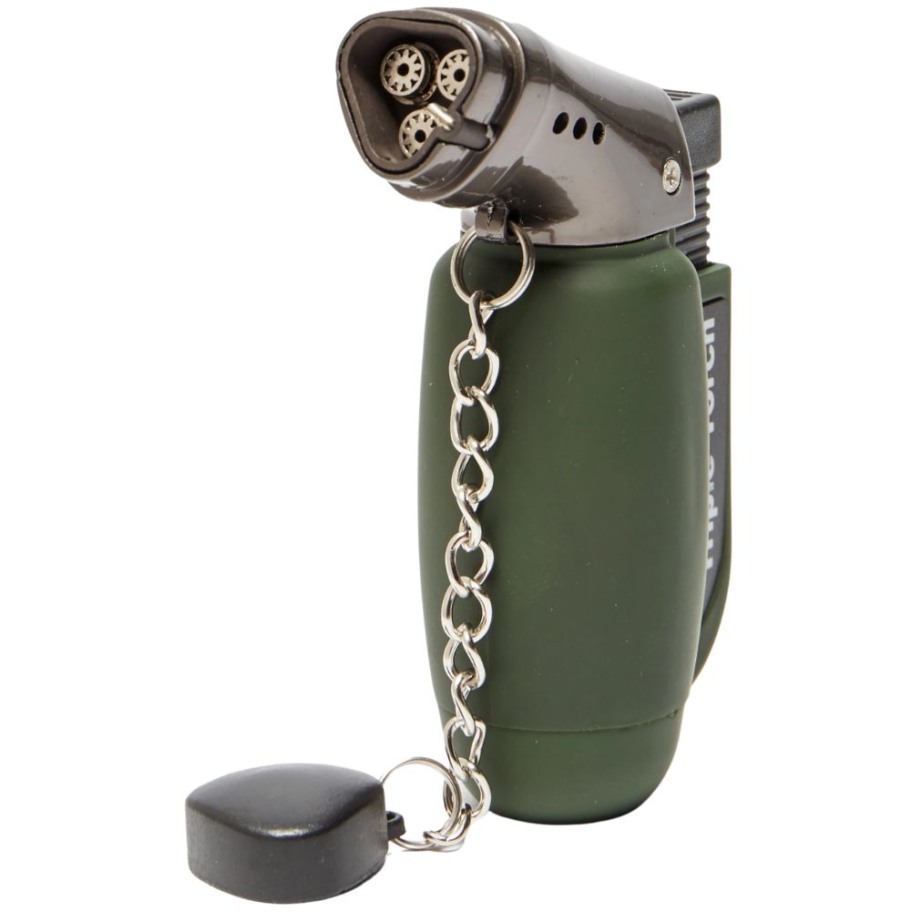 GoSystem Mach 3 Triple Flame Windproof Lighter chained