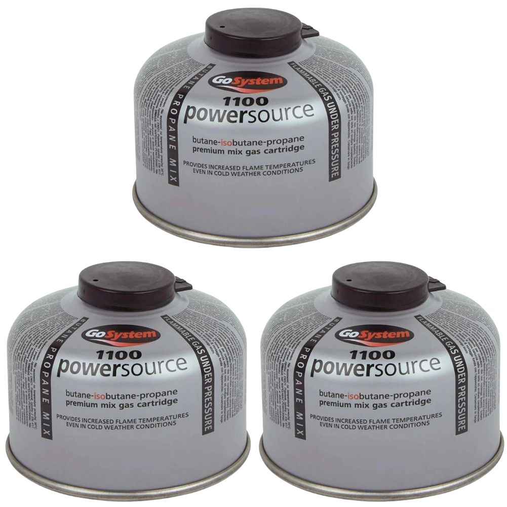 GoSystem Powersource 100 (3 Pack) - Butane Propane Threaded Mix 100g Gas Cartridge