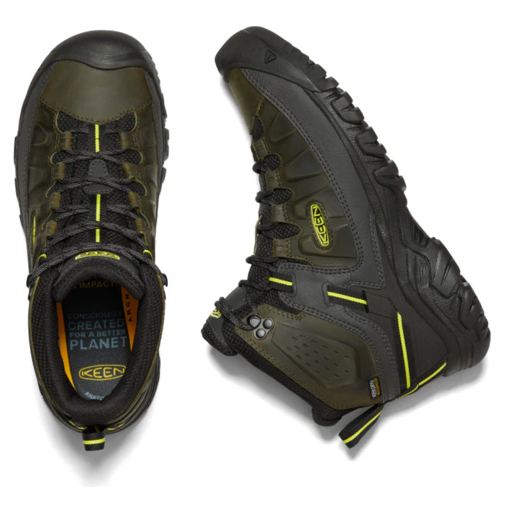 KEEN Men&#39;s Targhee III Waterproof Mid (Forest Night/Evening Primrose) top side