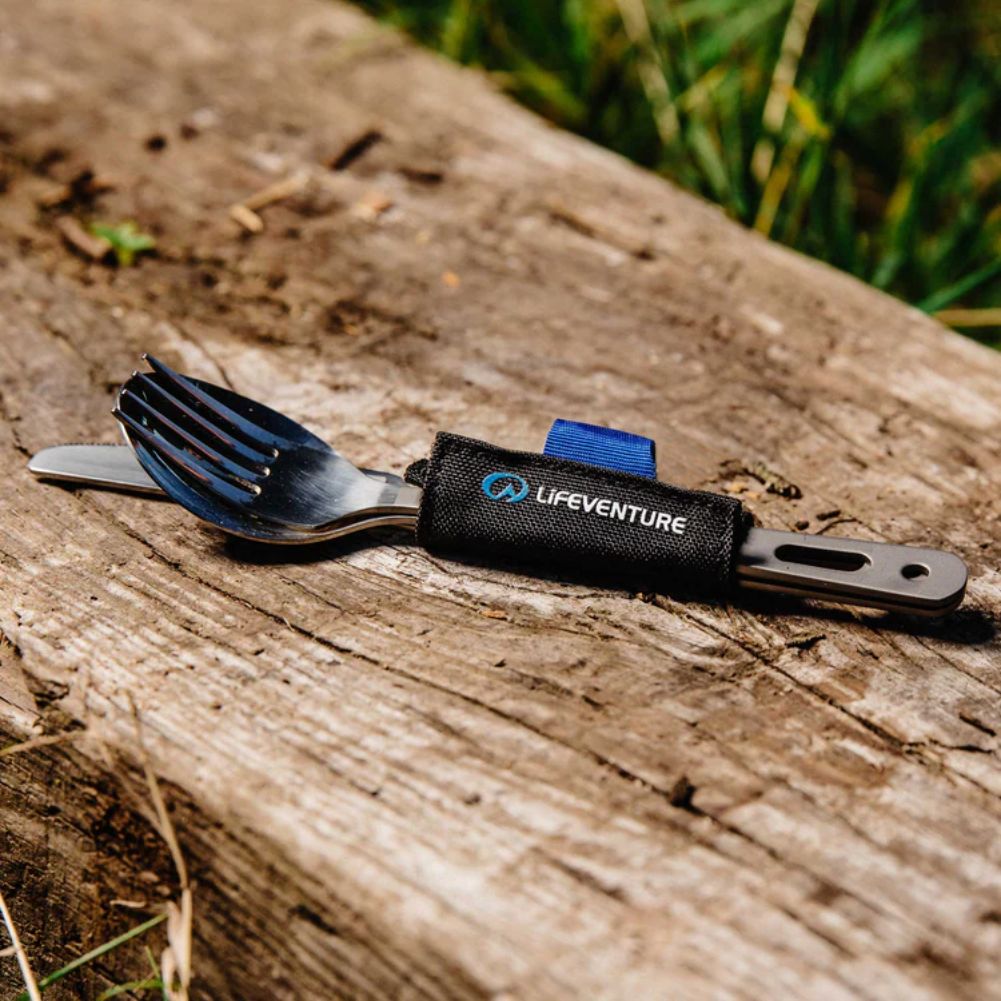 LifeVenture Titanium Cutlery Set wood