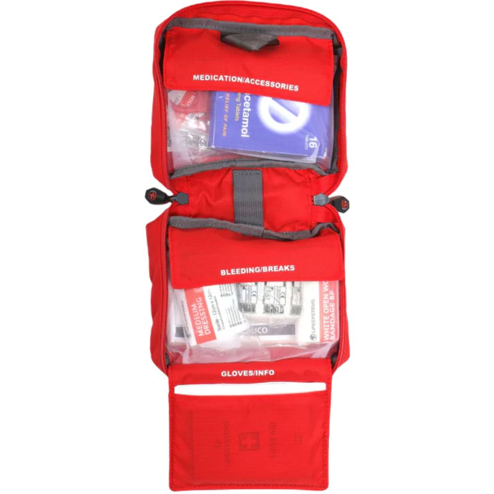 Lifesystems Adventurer First Aid Kit open