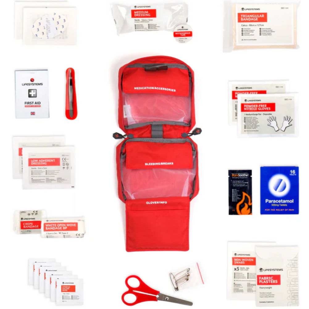 Lifesystems Adventurer First Aid Kit layout