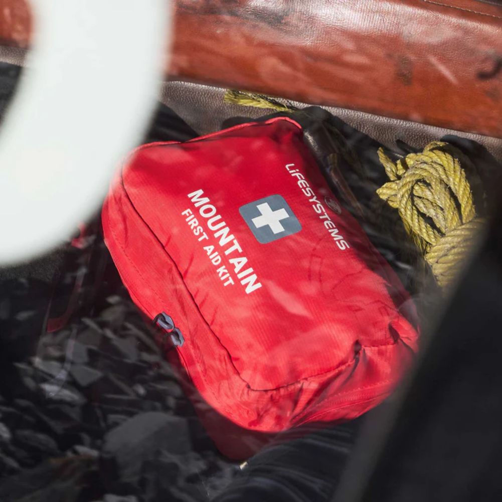 Lifesystems Mountain First Aid Kit on its side