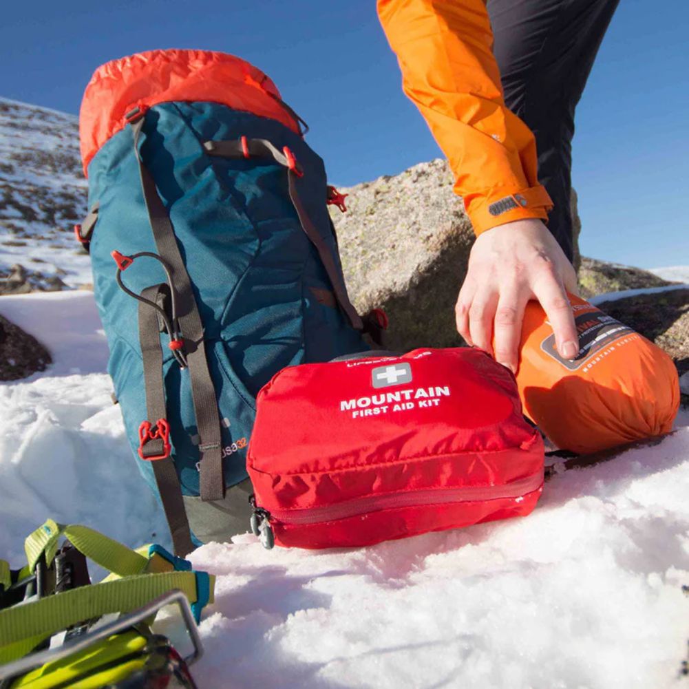 Lifesystems Mountain First Aid Kit on the snow