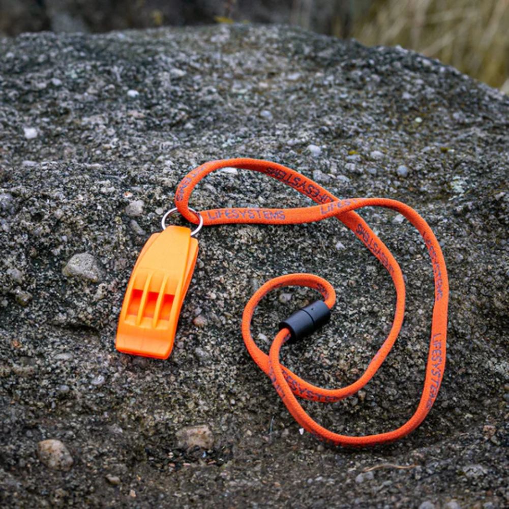 Lifeventure Hurricane Whistle
 on a rock