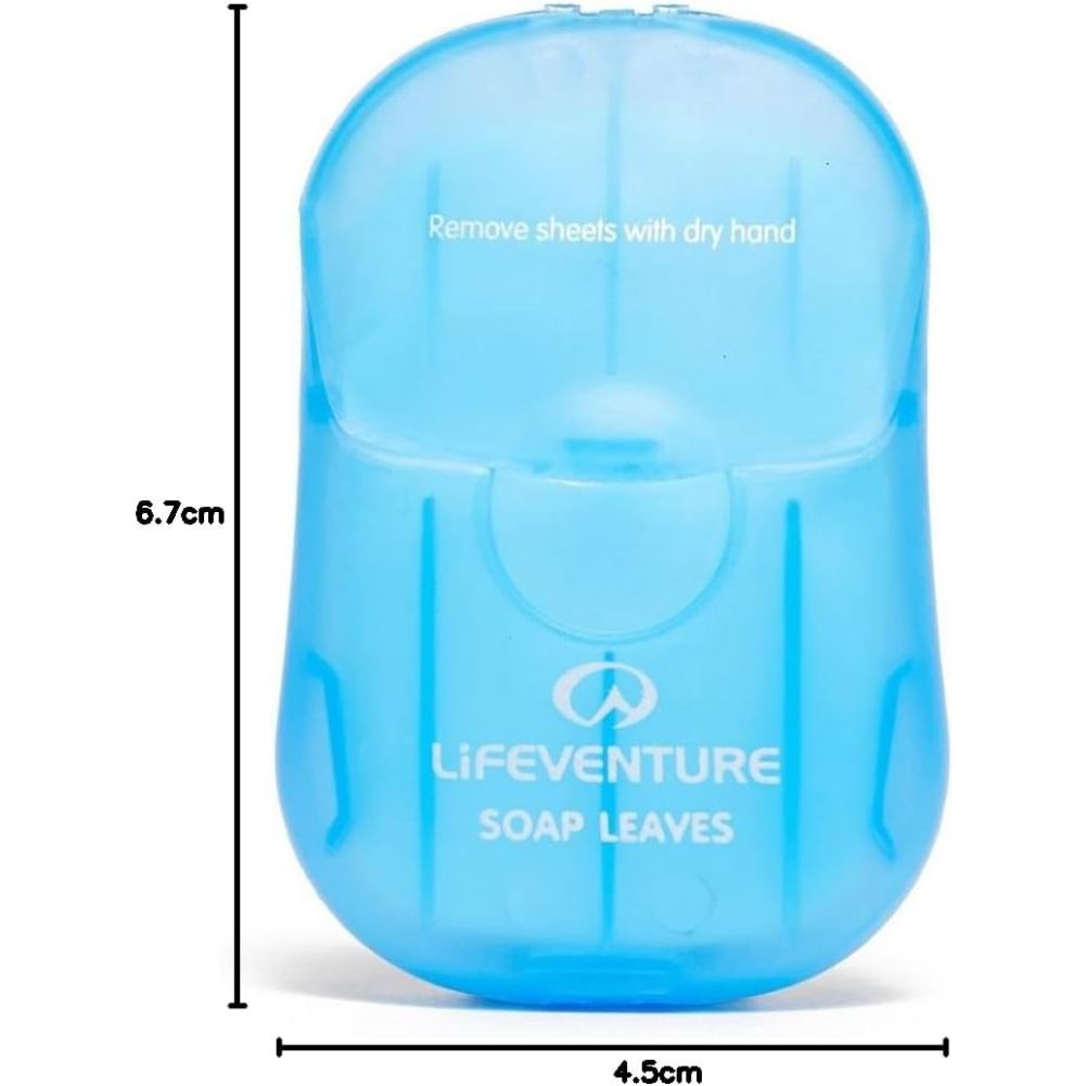 Lifeventure Travel Soap Leaves measurements