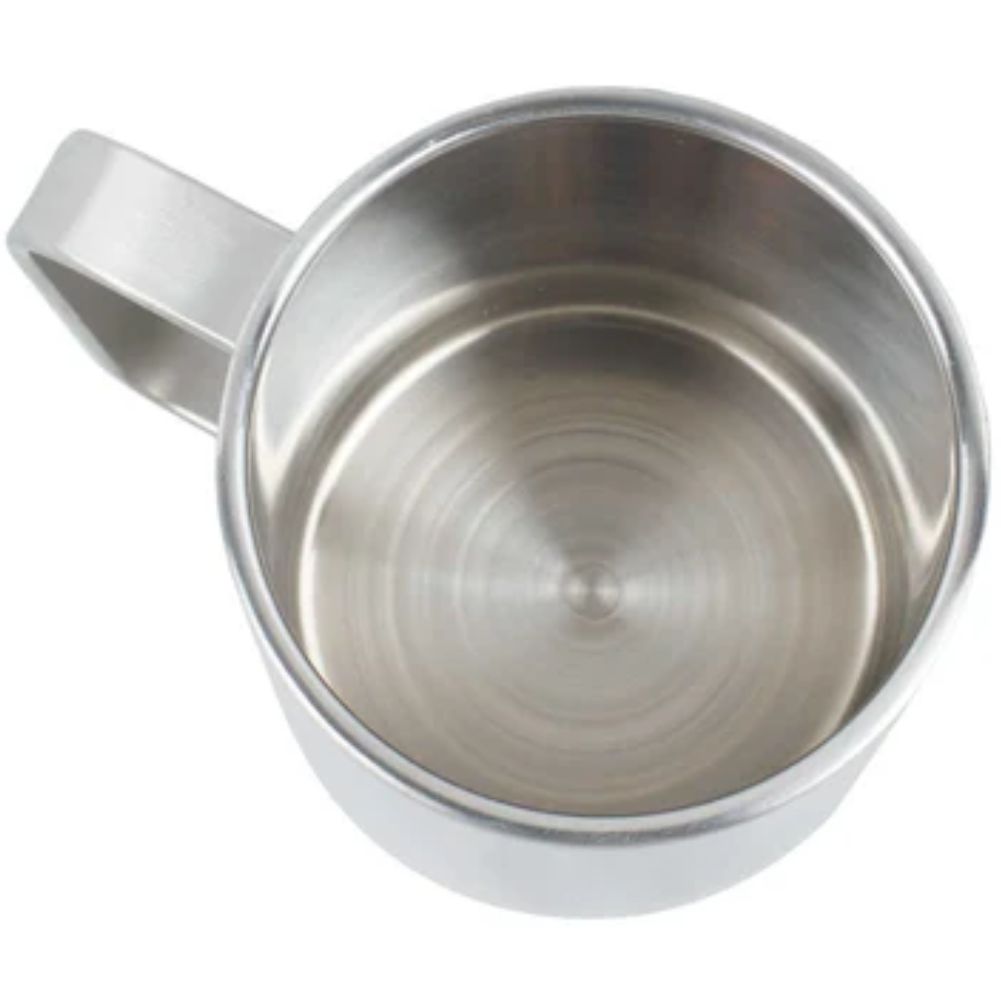 Lifeventure Stainless Steel Camping Mug (230ml) top view
