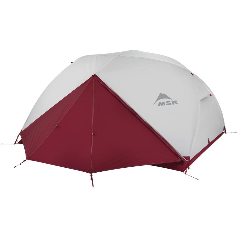 MSR Elixir 3 Tent - 3 Person Backpacking Tent (White) door closed