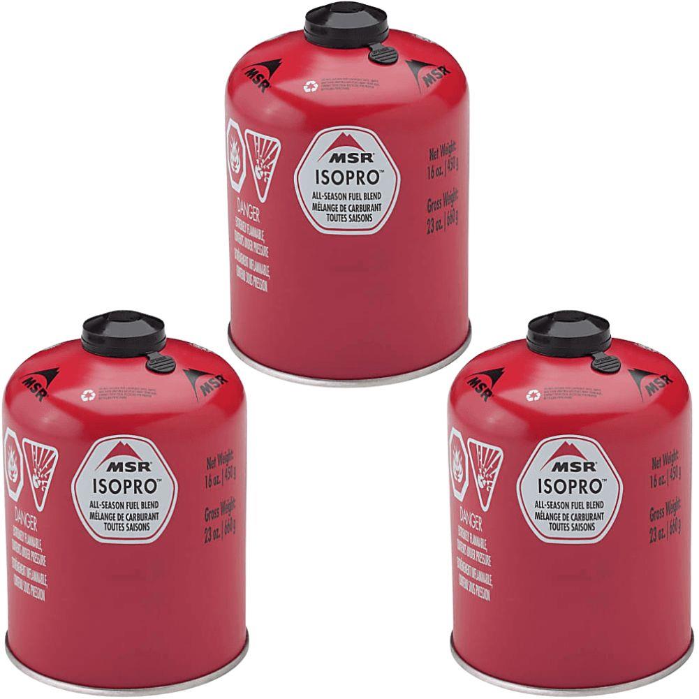 MSR IsoPro Fuel Gas Cartridge 450g (3 Pack)