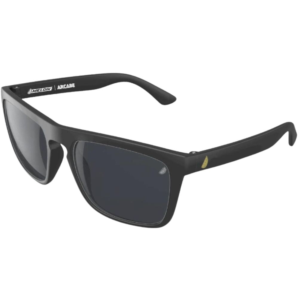 Melon Arcade Sunglasses (polarised) (Black/Yellow icons/Blue) dark