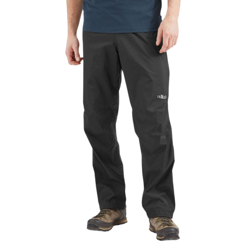 Rab Men's Downpour Plus 2.0 Waterproof Pants - Regular (Black) model angle