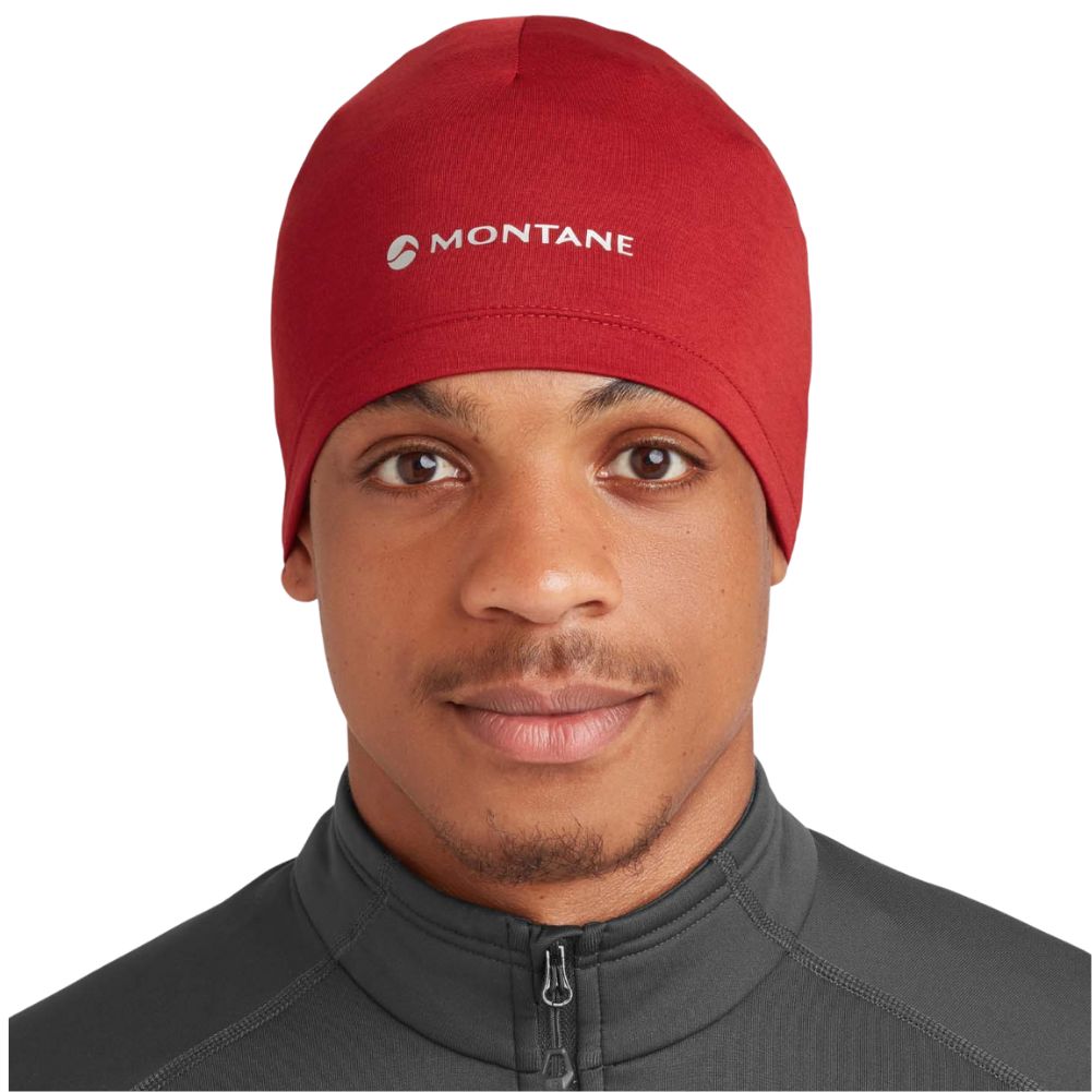 Montane Men's Dart XT Thermal Beanie Hat (Acer Red) front