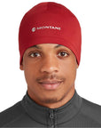 Montane Men's Dart XT Thermal Beanie Hat (Acer Red) front
