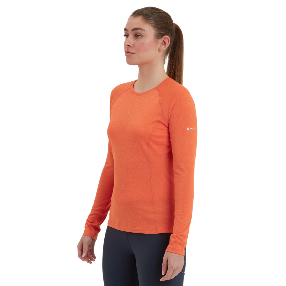 Montane Women's Dart Long Sleeve T-Shirt (Tigerlily) angle top