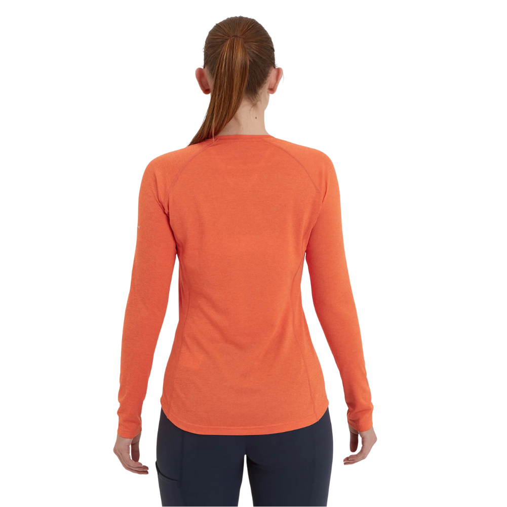 Montane Women's Dart Long Sleeve T-Shirt (Tigerlily) back woman