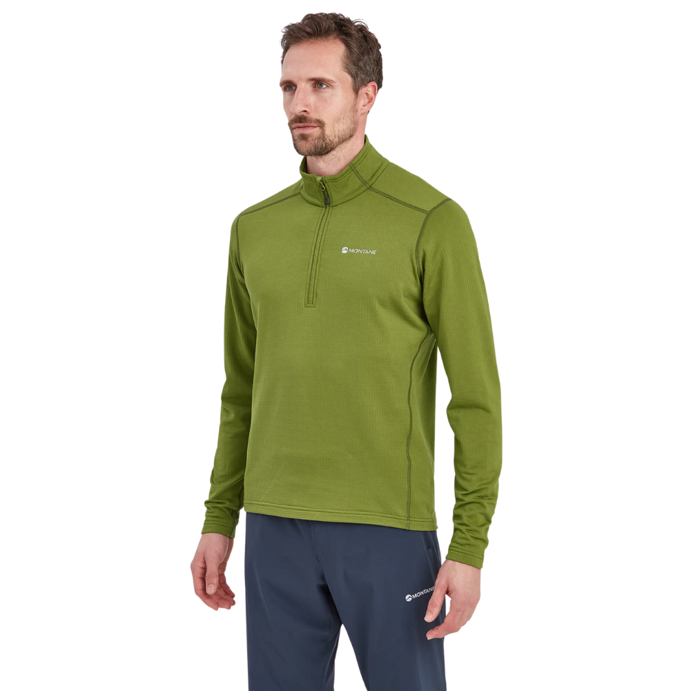 Montane Men&#39;s Protium Fleece Pull-On (Alder Green) model angle