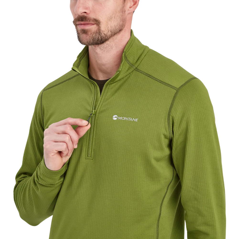 Montane Men&#39;s Protium Fleece Pull-On (Alder Green) zipper