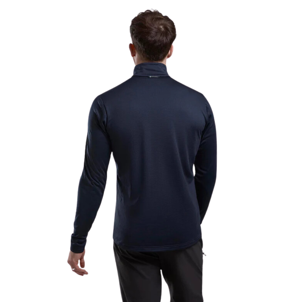 Montane Men&#39;s Protium Pull On Fleece (Eclipse Blue) back view model