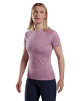 Montane Women's Dart T-Shirt (Allium) model super hero pose