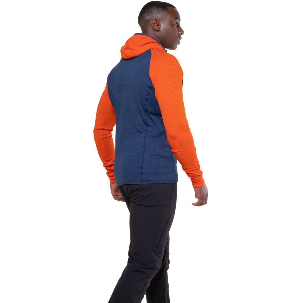 Mountain Equipment Men's Eclipse Hooded Jacket (Medieval/Cardinal) back angle