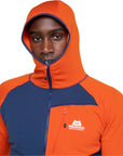 Mountain Equipment Men's Eclipse Hooded Jacket (Medieval/Cardinal) hood up