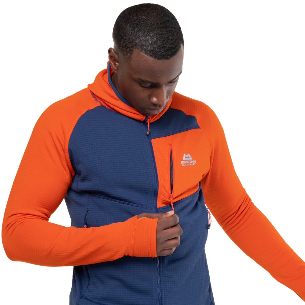 Mountain Equipment Men's Eclipse Hooded Jacket (Medieval/Cardinal) zippr