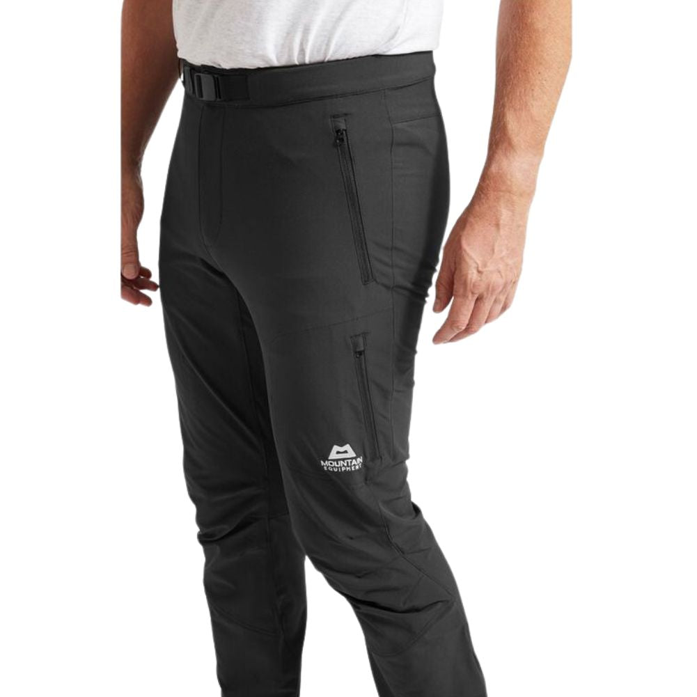 Mountain Equipment Men&#39;s Ibex Mountain Pant (Black) showing zippers
