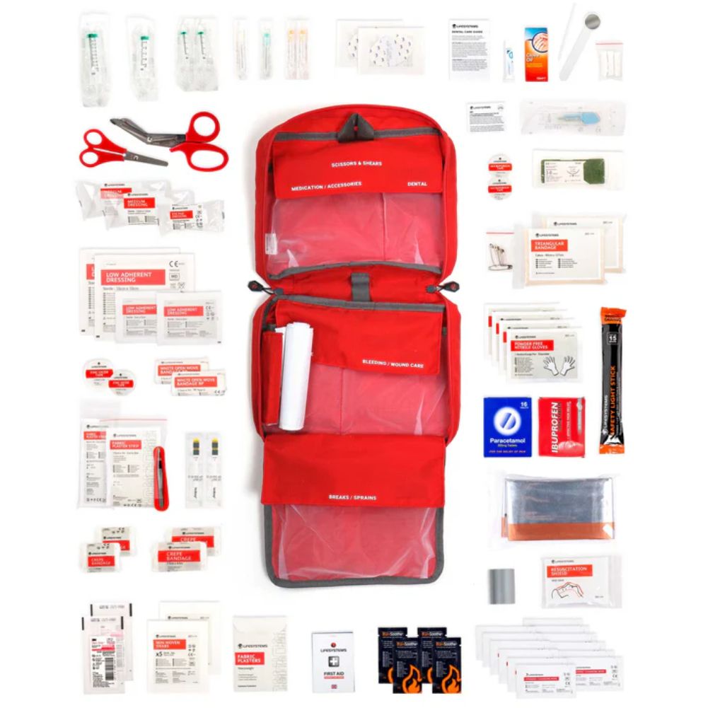Lifesystems Mountain Leader Pro First Aid Kit laied out
