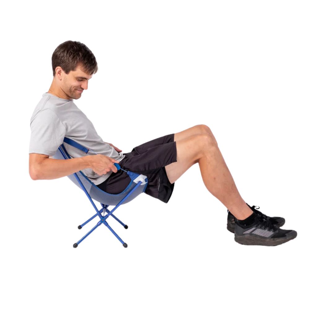 Nemo Equipment Moonlite Elite Reclining Backpacking Chair (Lake) Person Using