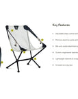 Nemo Equipment Moonlite Reclining Camping Chair (Pelican Grey) Information