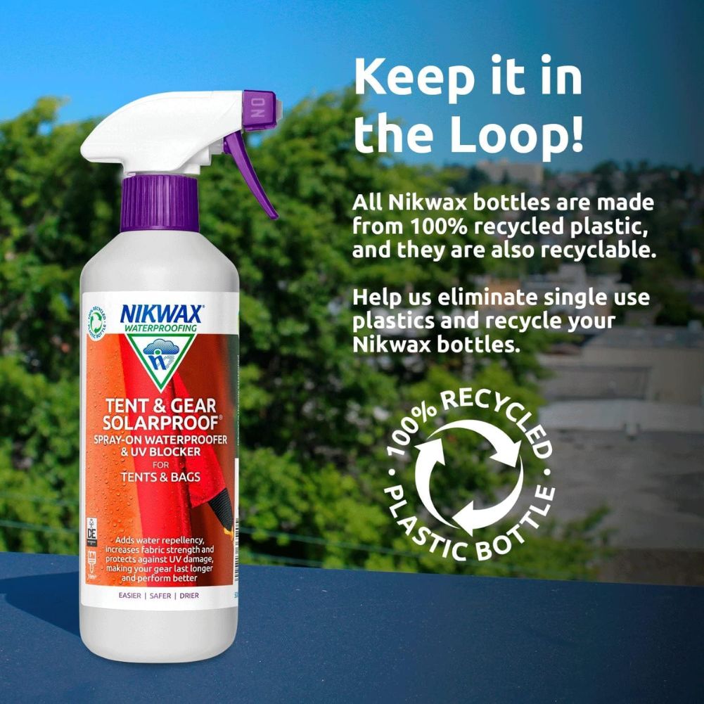 Nikwax Concentrated Tent and Gear Solar Proof  1 Litre keep in loop