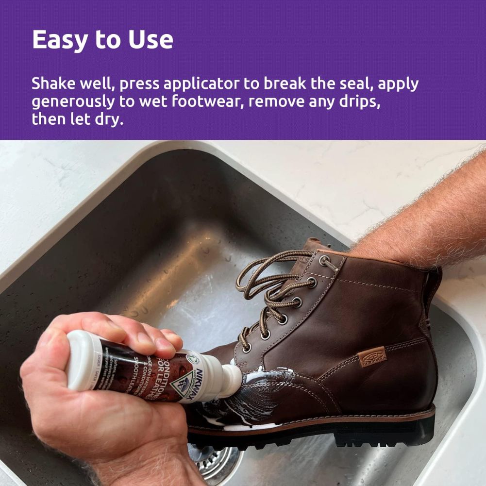 Nikwax Conditioner for Leather - 125ml easy to use on boots