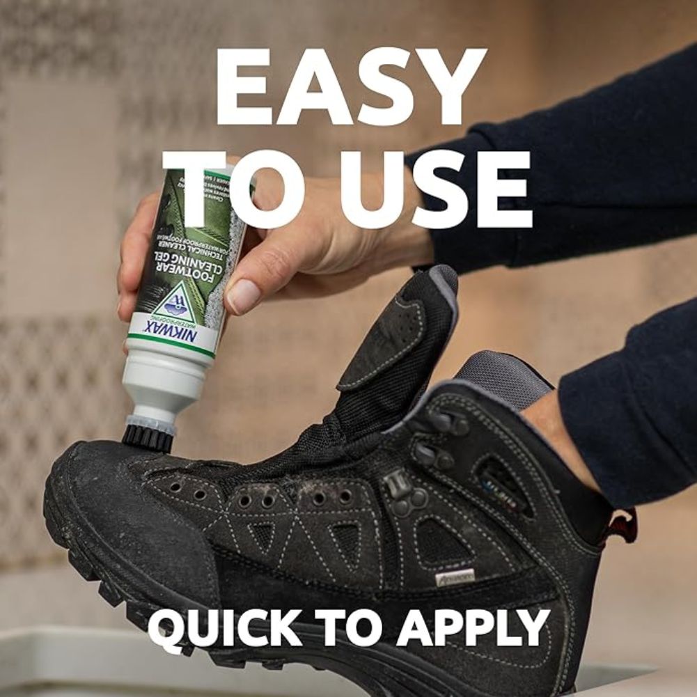 Nikwax Footwear Cleaning Gel Brush / Nubuck & Suede Proof 125ml easy