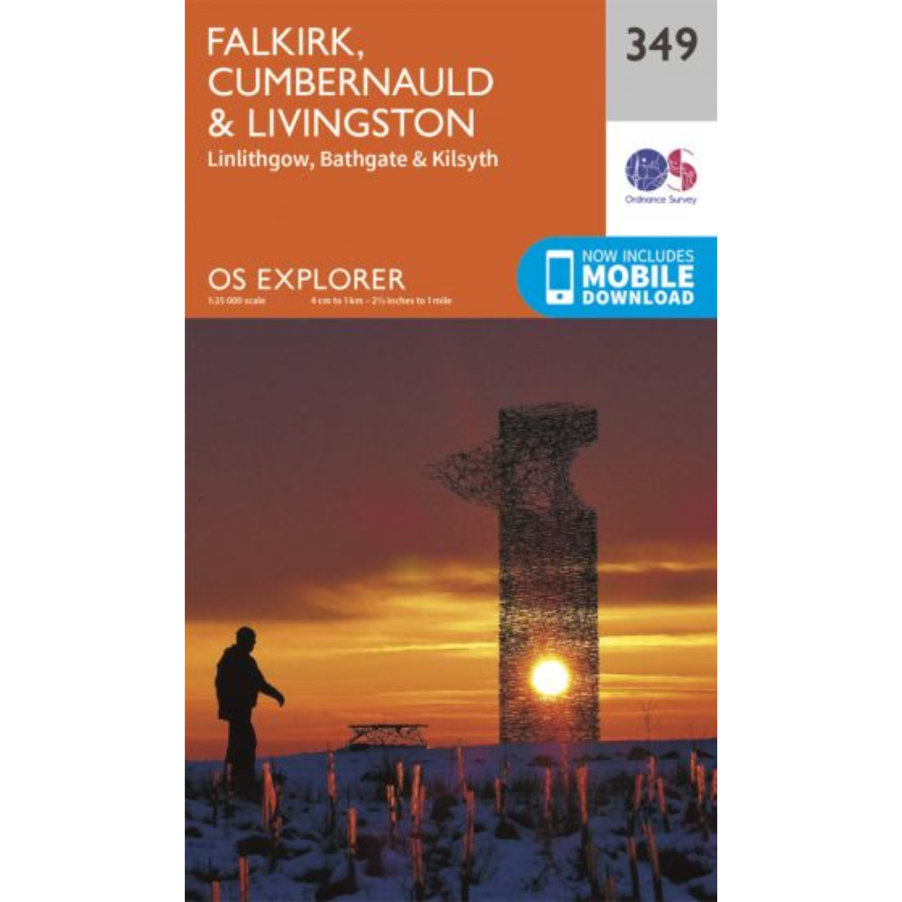 Ordnance Survey Explorer Map 349 Falkirk, Cumbernauld & Livingston